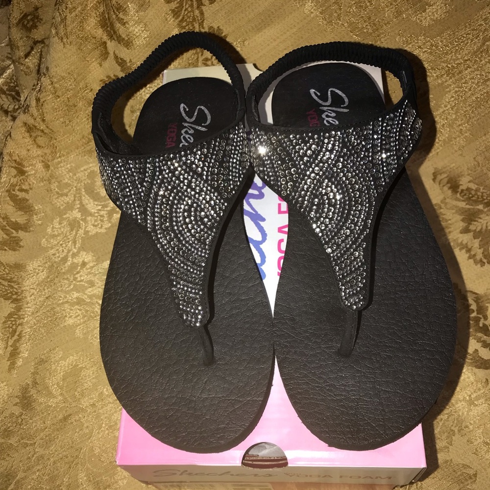 Skechers Yoga Meditation Women’s Sandal, Black, 8